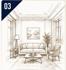 Interior Designing Living Room Illustration