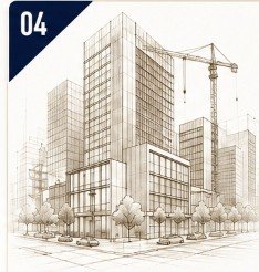 Building Redevelopment High-Rise Illustration